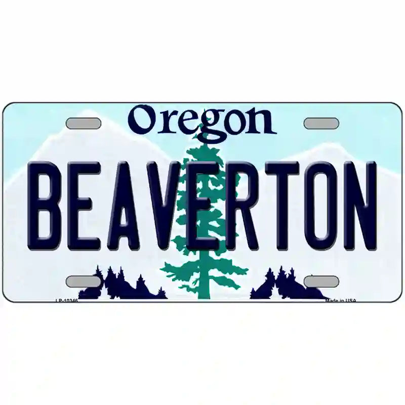 Beaverton Oregon Metal Novelty License Plate 24" x 12" (LLP)