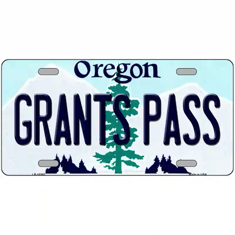 Grants Pass Oregon Metal Novelty License Plate 24" x 12" (LLP)