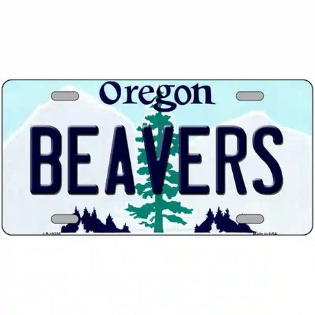 Beavers Oregon Metal Novelty License Plate 24" x 12" (LLP)