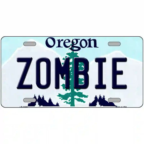 Zombie Oregon Metal Novelty License Plate 24" x 12" (LLP)