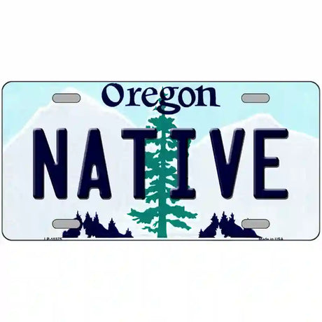 Native Oregon Metal Novelty License Plate 24" x 12" (LLP)