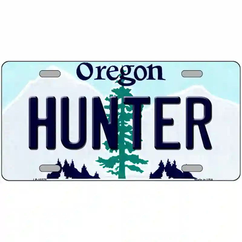 Hunter Oregon Metal Novelty License Plate 24" x 12" (LLP)