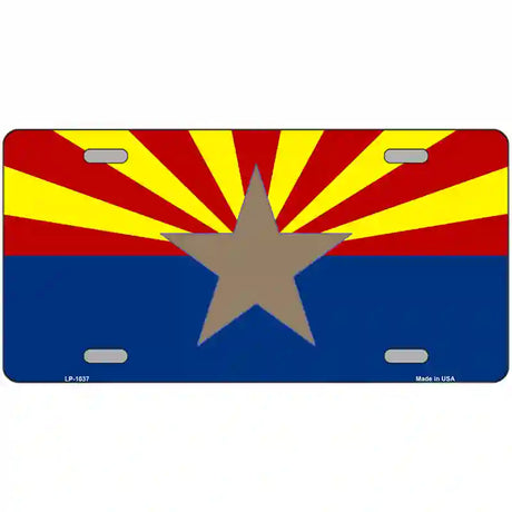 Arizona Big Star State Flag Novelty Metal License Plate 24" x 12" (LLP)