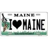 I Love Maine Metal Novelty License Plate 24" x 12" (LLP)