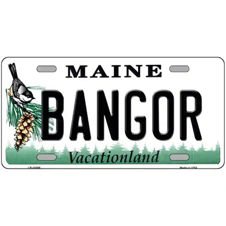 Bangor Maine Metal Novelty License Plate 24" x 12" (LLP)