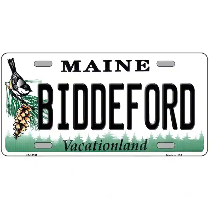 Biddeford Maine Metal Novelty License Plate 24" x 12" (LLP)