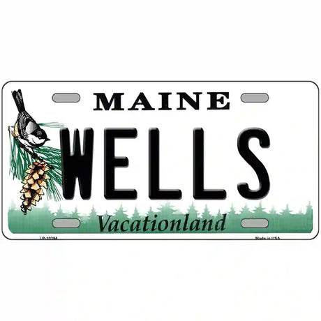 Wells Maine Metal Novelty License Plate 24" x 12" (LLP)