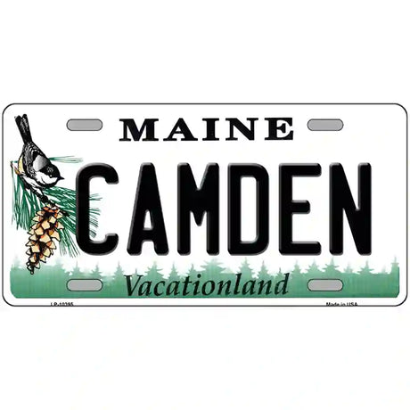 Camden Maine Metal Novelty License Plate 24" x 12" (LLP)