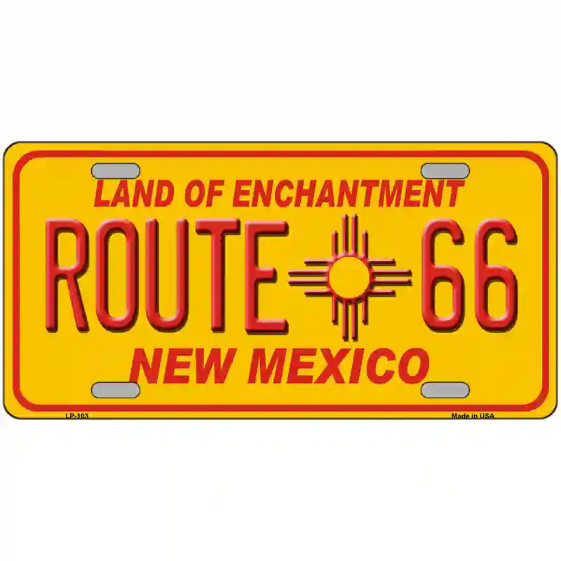 Route 66 New Mexico Novelty Metal License Plate 24" x 12" (LLP)