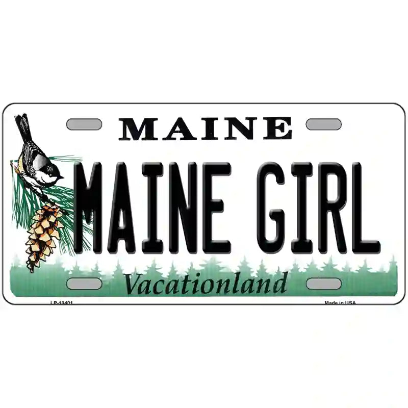 Maine Girl Metal Novelty License Plate 24" x 12" (LLP)