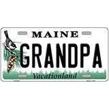 Grandpa Maine Metal Novelty License Plate 24" x 12" (LLP)