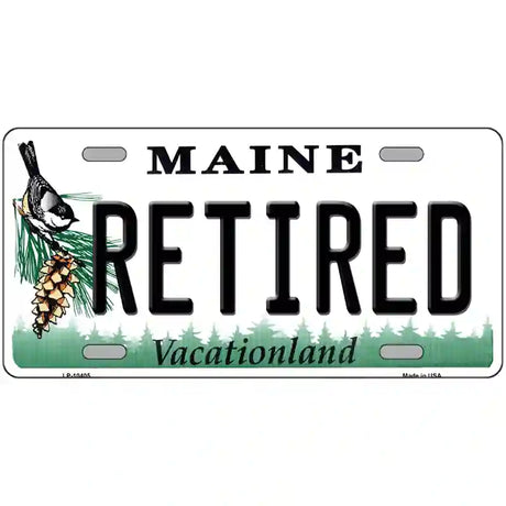 Retired Maine Metal Novelty License Plate 24" x 12" (LLP)