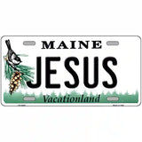 Jesus Maine Metal Novelty License Plate 24" x 12" (LLP)