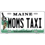 Moms Taxi Maine Metal Novelty License Plate 24" x 12" (LLP)