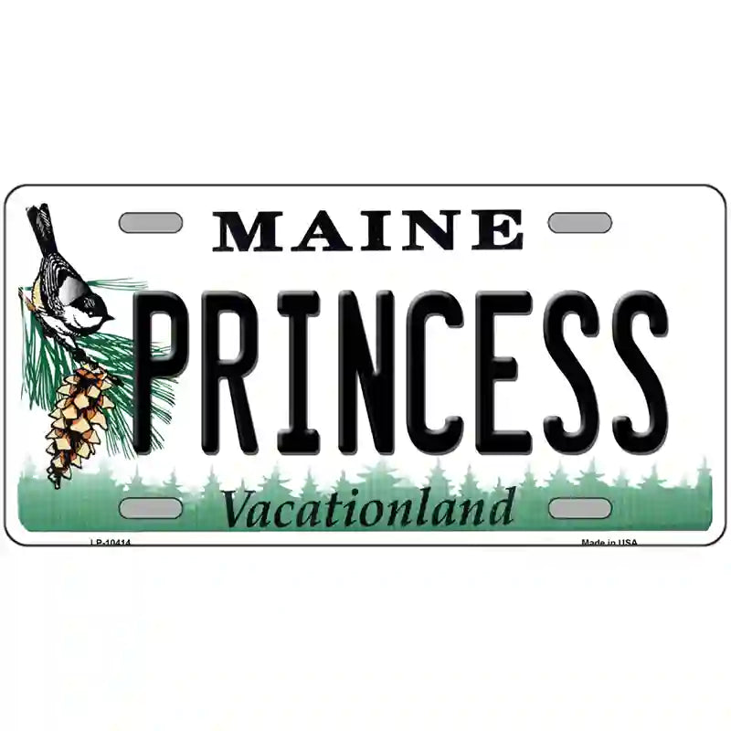 Princess Maine Metal Novelty License Plate 24" x 12" (LLP)