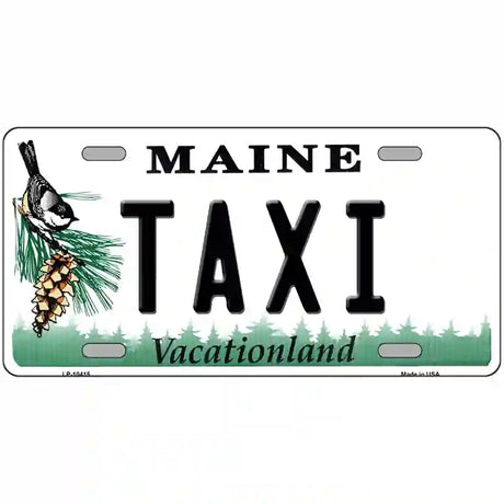 Taxi Maine Metal Novelty License Plate 24" x 12" (LLP)