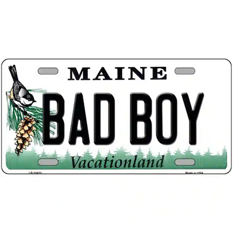 Bad Boy Maine Metal Novelty License Plate 24" x 12" (LLP)