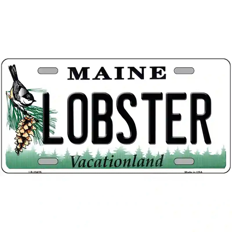 Lobster Maine Metal Novelty License Plate 24" x 12" (LLP)