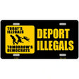 Deport Illegals Metal Novelty License Plate 24" x 12" (LLP)