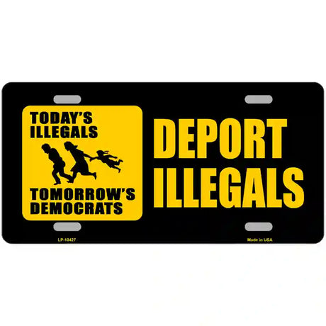 Deport Illegals Metal Novelty License Plate 24" x 12" (LLP)