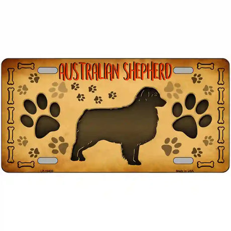 Australian Shepherd Novelty Metal License Plate 24" x 12" (LLP)