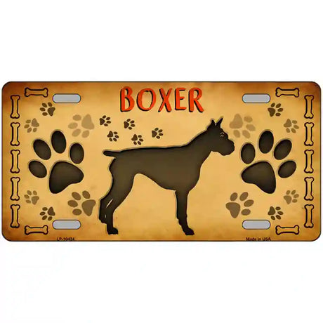 Boxer Novelty Metal License Plate 24" x 12" (LLP)