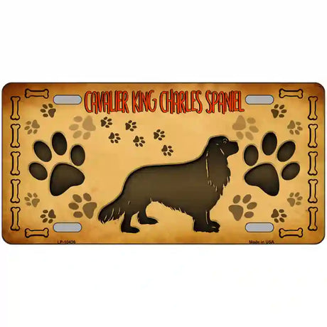 Cavalier King Charles Spaniel Novelty Metal License Plate 24" x 12" (LLP)