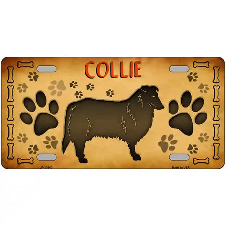 Collie Novelty Metal License Plate 24" x 12" (LLP)