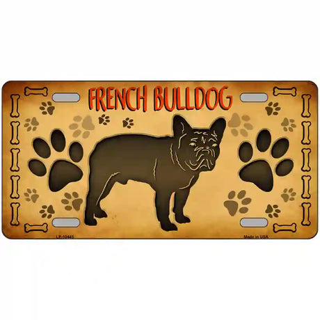 French Bulldog Novelty Metal License Plate 24" x 12" (LLP)