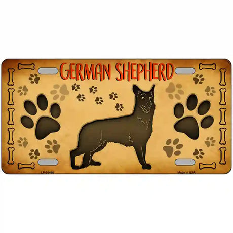 German Shepherd Novelty Metal License Plate 24" x 12" (LLP)