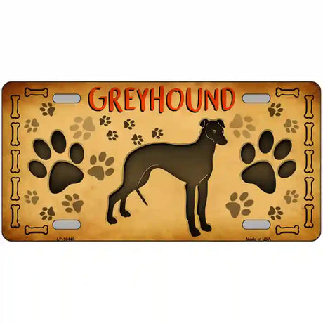 Greyhound Novelty Metal License Plate 24" x 12" (LLP)