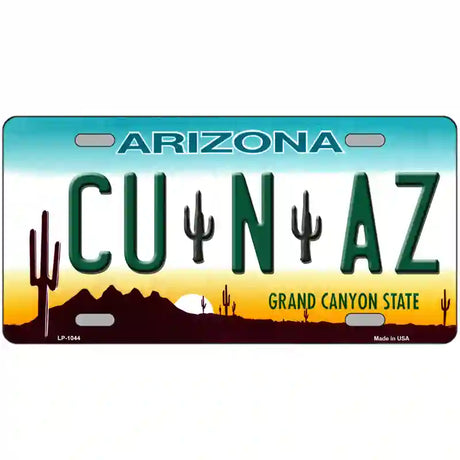 Cu N Az Novelty Metal License Plate 24" x 12" (LLP)