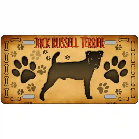 Jack Russell Terrier Novelty Metal License Plate 24" x 12" (LLP)