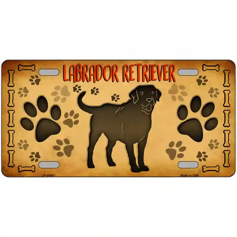 Labrador Retriever Novelty Metal License Plate 24" x 12" (LLP)