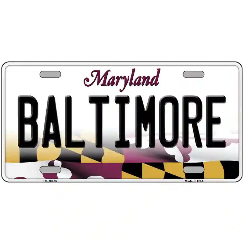 Baltimore Maryland Metal Novelty License Plate 24" x 12" (LLP)