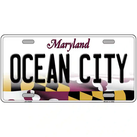 Ocean City Maryland Metal Novelty License Plate 24" x 12" (LLP)