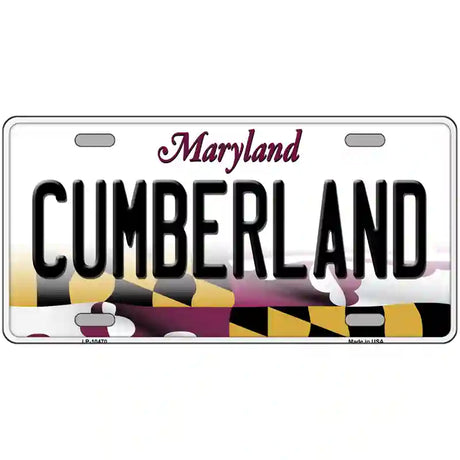 Cumberland Maryland Metal Novelty License Plate 24" x 12" (LLP)