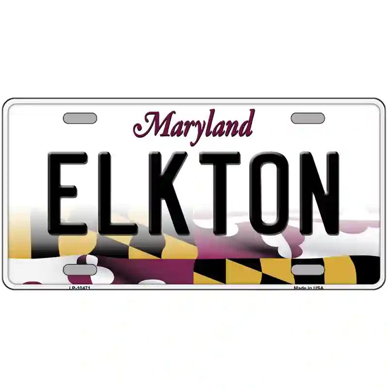 Elkton Maryland Metal Novelty License Plate 24" x 12" (LLP)