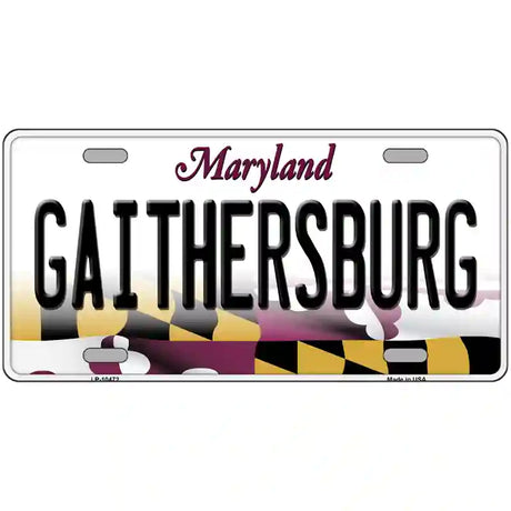 Gaithersburg Maryland Metal Novelty License Plate 24" x 12" (LLP)