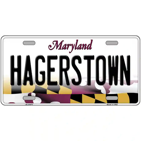 Hagerstown Maryland Metal Novelty License Plate 24" x 12" (LLP)