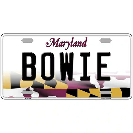 Bowie Maryland Metal Novelty License Plate 24" x 12" (LLP)