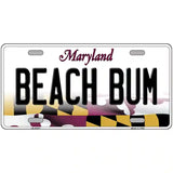 Beach Bum Maryland Metal Novelty License Plate 24" x 12" (LLP)