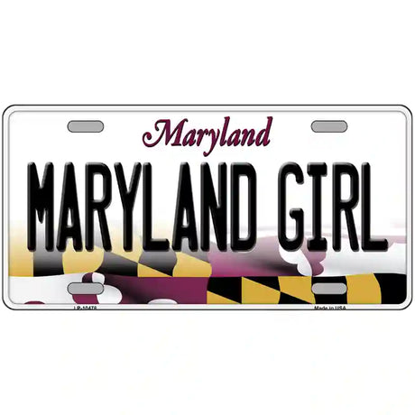 Maryland Girl Maryland Metal Novelty License Plate 24" x 12" (LLP)