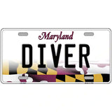 Diver Maryland Metal Novelty License Plate 24" x 12" (LLP)