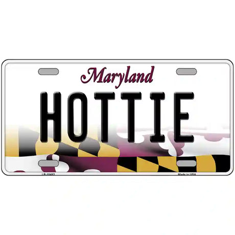 Hottie Maryland Metal Novelty License Plate 24" x 12" (LLP)