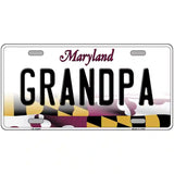 Grandpa Maryland Metal Novelty License Plate 24" x 12" (LLP)