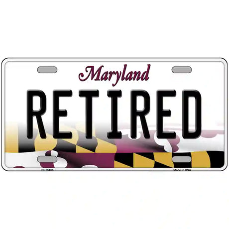 Retired Maryland Metal Novelty License Plate 24" x 12" (LLP)