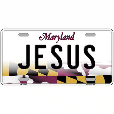 Jesus Maryland Metal Novelty License Plate 24" x 12" (LLP)