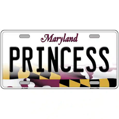 Princess Maryland Metal Novelty License Plate 24" x 12" (LLP)