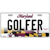 Golfer Maryland Metal Novelty License Plate 24" x 12" (LLP)